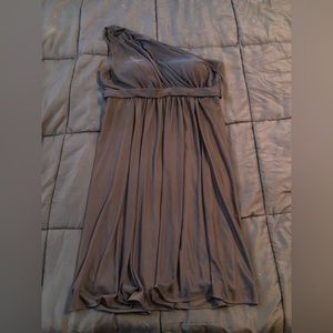 Navy blue David’s Bridal dress